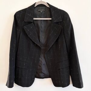 Lafayette 148 virgin wool black blazer size 8